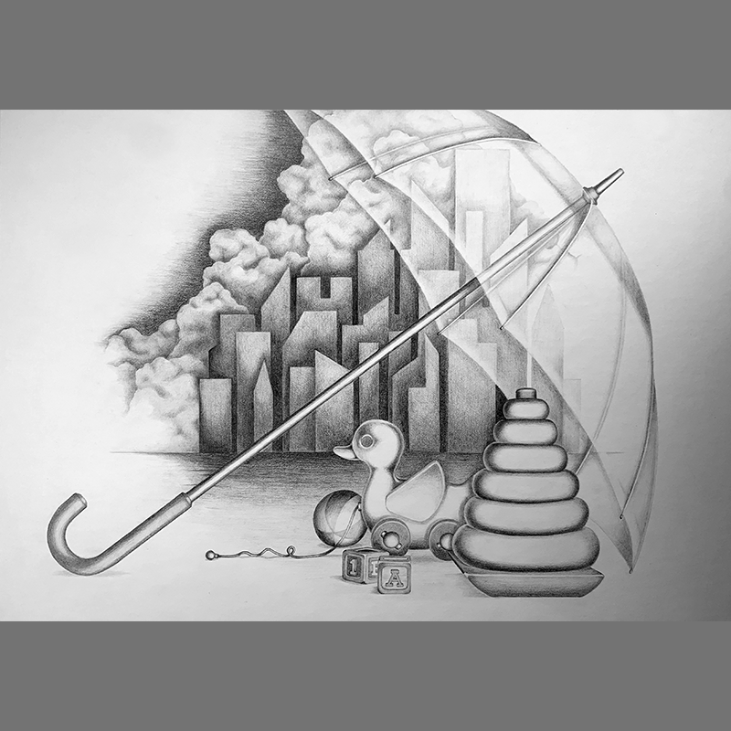 pencil drawing art piece image